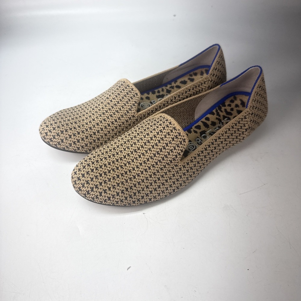 Retired Rothy's The Loafer Sapphire and Camel Houndstooth 10.5 Worn Once!